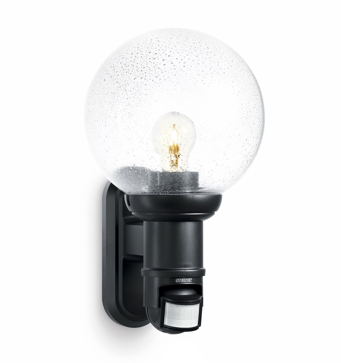 Steinel L 560 S 634216 Udendørs vægbelysning med bevægelsessensor Energisparepære, LED (RGB) E27 60 W Sort