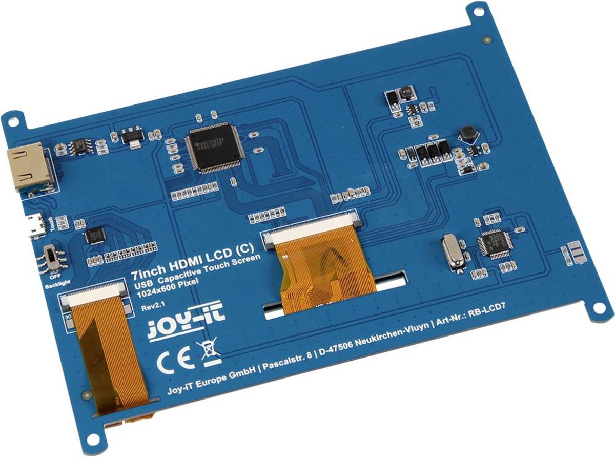 Joy-it RB-LCD7.2 Touchscreen-modul 17.8 cm (7 tommer) 1024 x 600 Pixel Passer til: Raspberry Pi®
