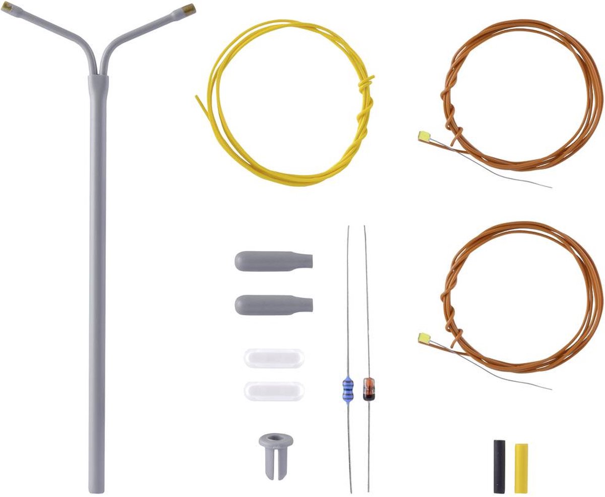 Viessmann Modelltechnik TT Halvbueformet lysmast dubbel Byggesæt 6923 1 stk