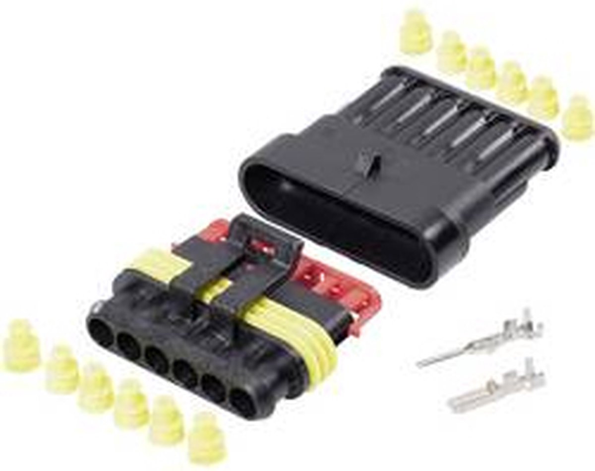 TE Connectivity Superseal sæt AMP-Superseal 1.5mm Series Samlet antal poler 6 Rastermål: 6 mm 30S007 1 Set