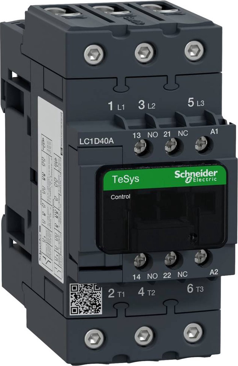 Schneider Electric LC1D40AP7 Effektbeskyttelse 3 x afbryder 18.5 kW med hjælpekontakt 1 stk