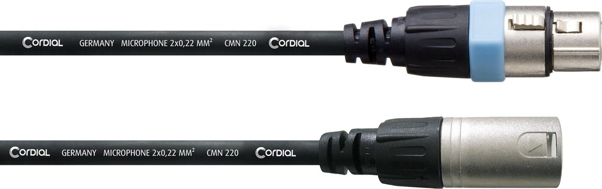 Cordial CCM 10 FM XLR Forbindelsesledning [1x XLR-tilslutning - 1x XLR-stik] 10.00 m Sort