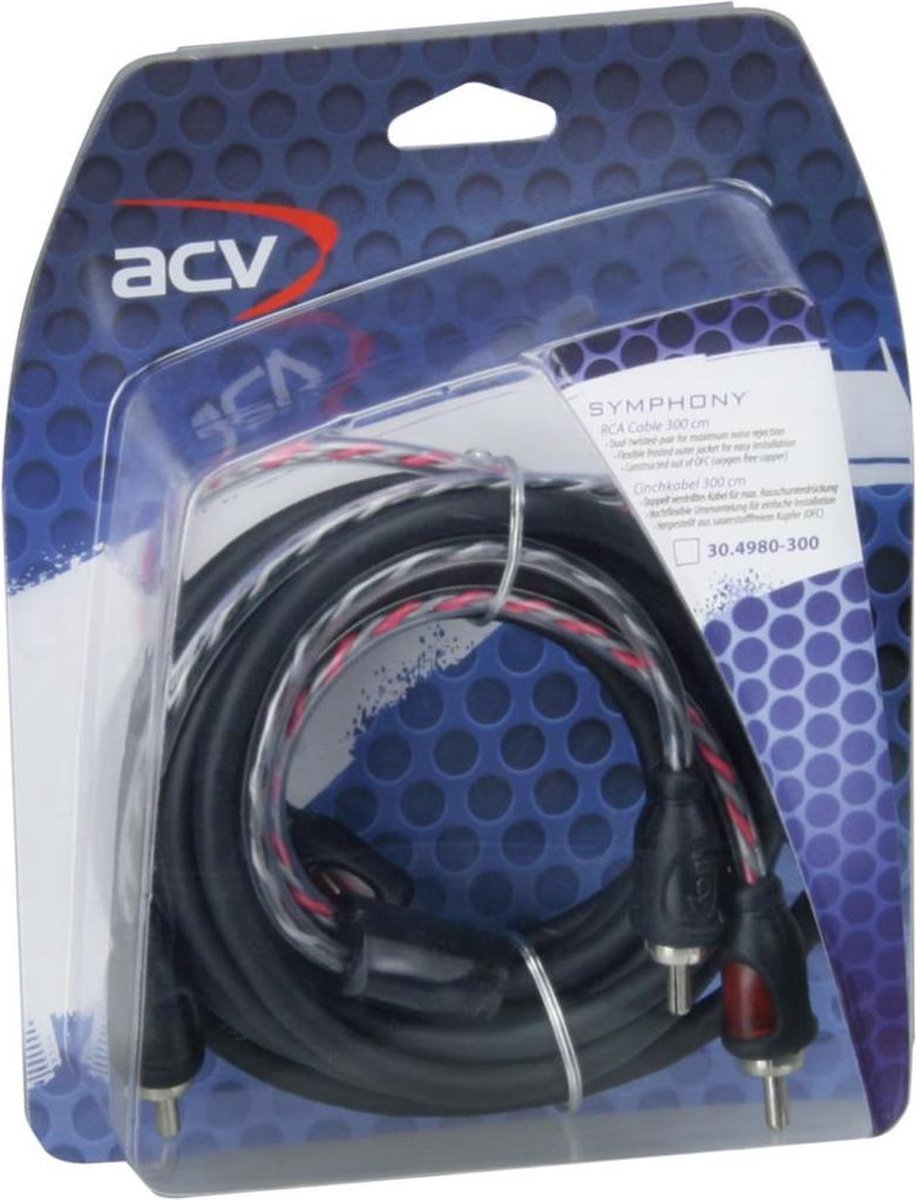 ACV 30.4980-300 Phono-kabel 3 m [2x Cinch-stik - 2x Cinch-stik]