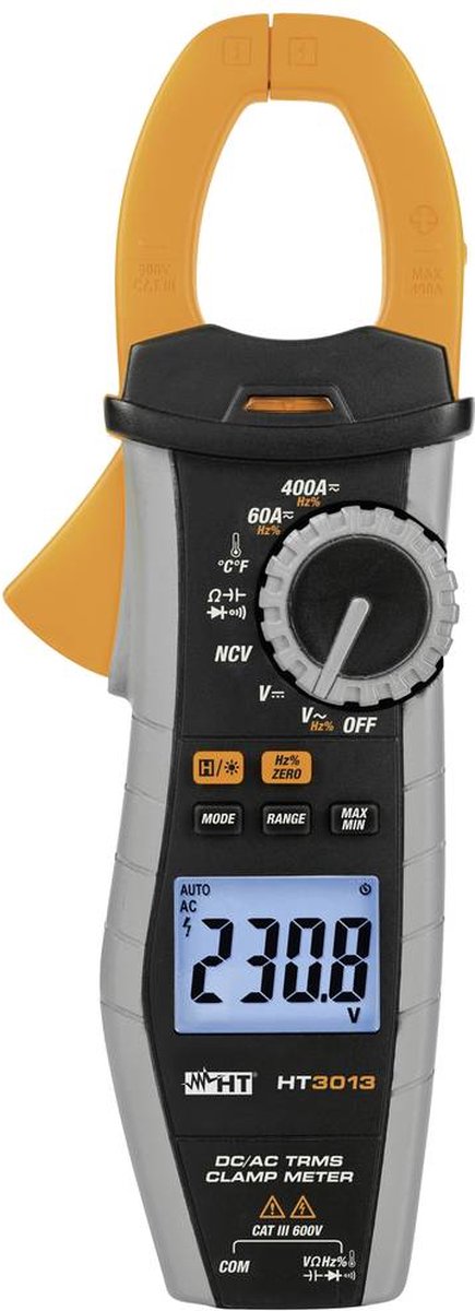 HT Instruments 1011220 Strømtang digital CAT III 600 V Visning (counts): 6000