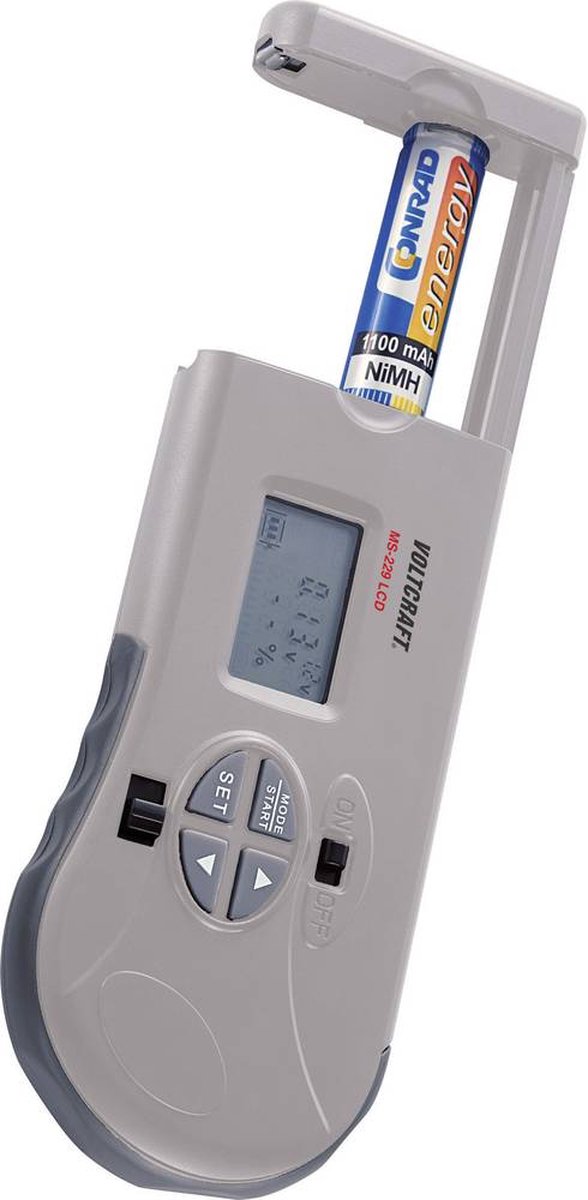 VOLTCRAFT Batteritester MS-229 LCD Måleområde (batteritester) 1,2 V, 1,5 V, 3 V, 9 V, 12 V Batteri, Batteri MS-229 LCD