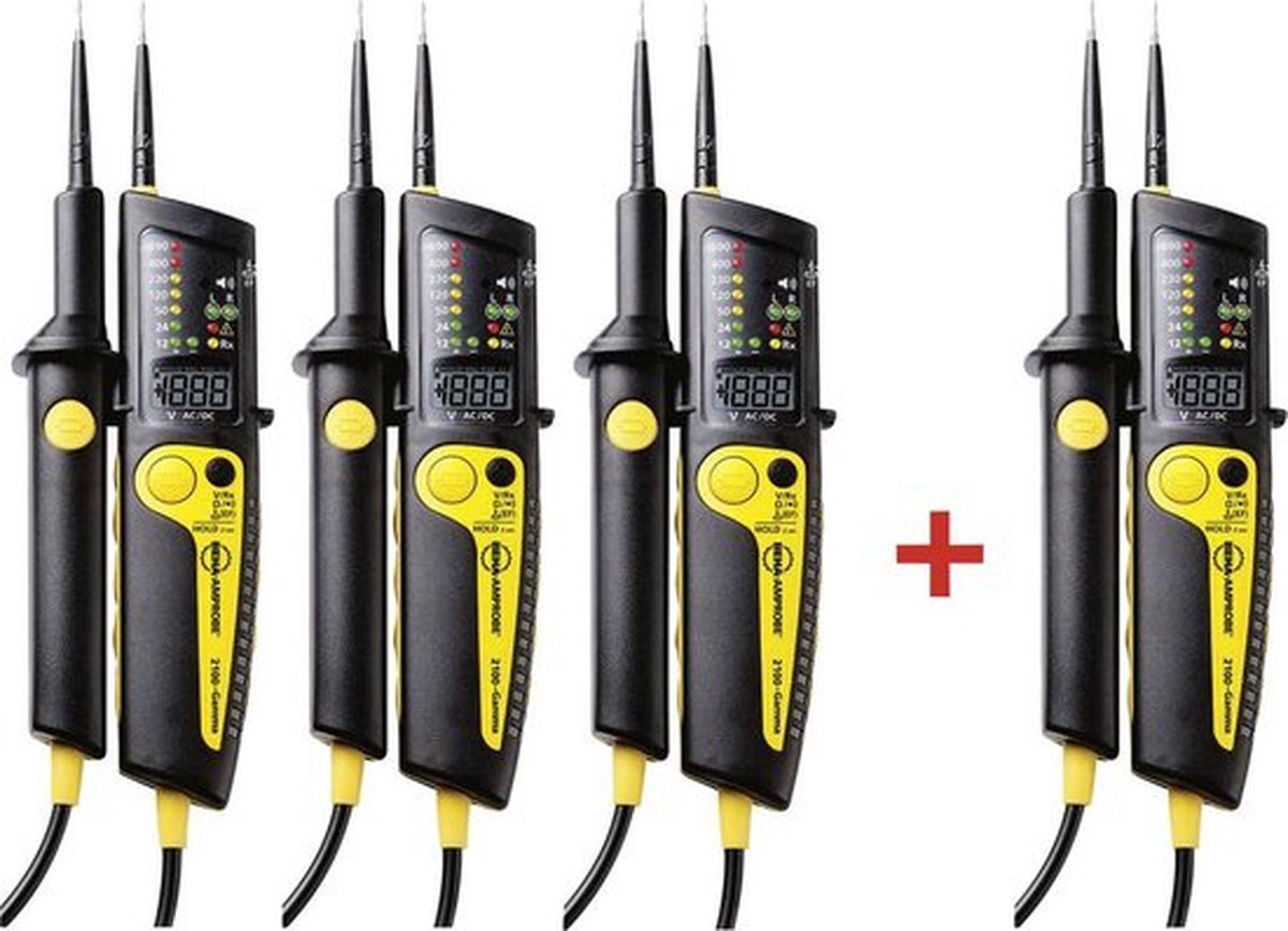 Beha Amprobe 2100-GAMMA+ BUNDLE To-polet spændingstester CAT III 1000 V, CAT IV 600 V Akustik, LCD, LED, Vibration