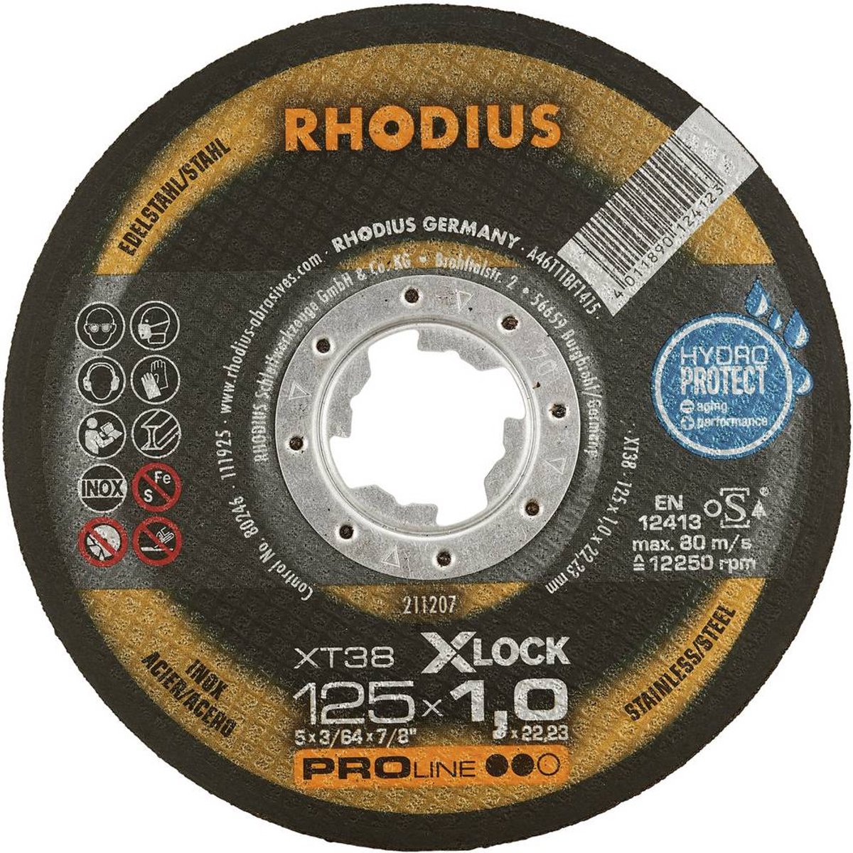 Rhodius XT38 X-LOCK 211207 Skæreskive 22.23 mm 25 stk