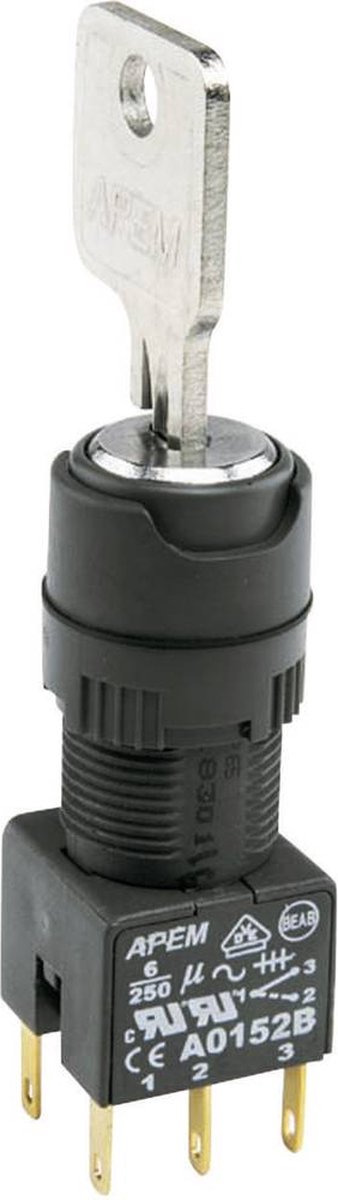 APEM A018323 A018323 Nøglekontakt Nøgle 1 x 90 ° 1 stk