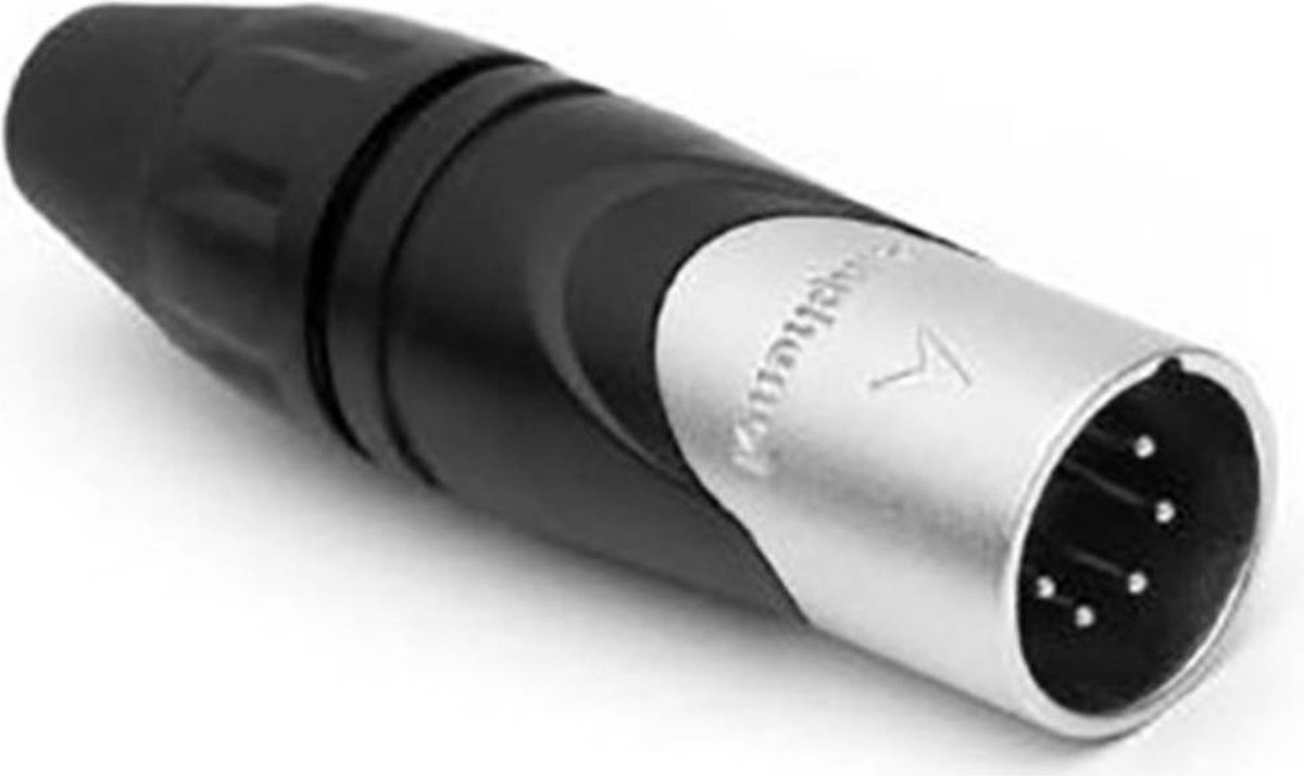 Amphenol AX5M XLR-stik Stik, lige Poltal: 5 Sort, Sølv 1 stk
