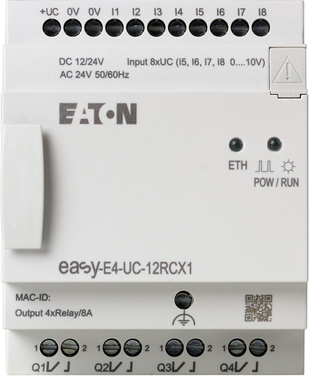 Eaton 197212 EASY-E4-UC-12RCX1 PLC-styringsmodul 24 V DC/AC