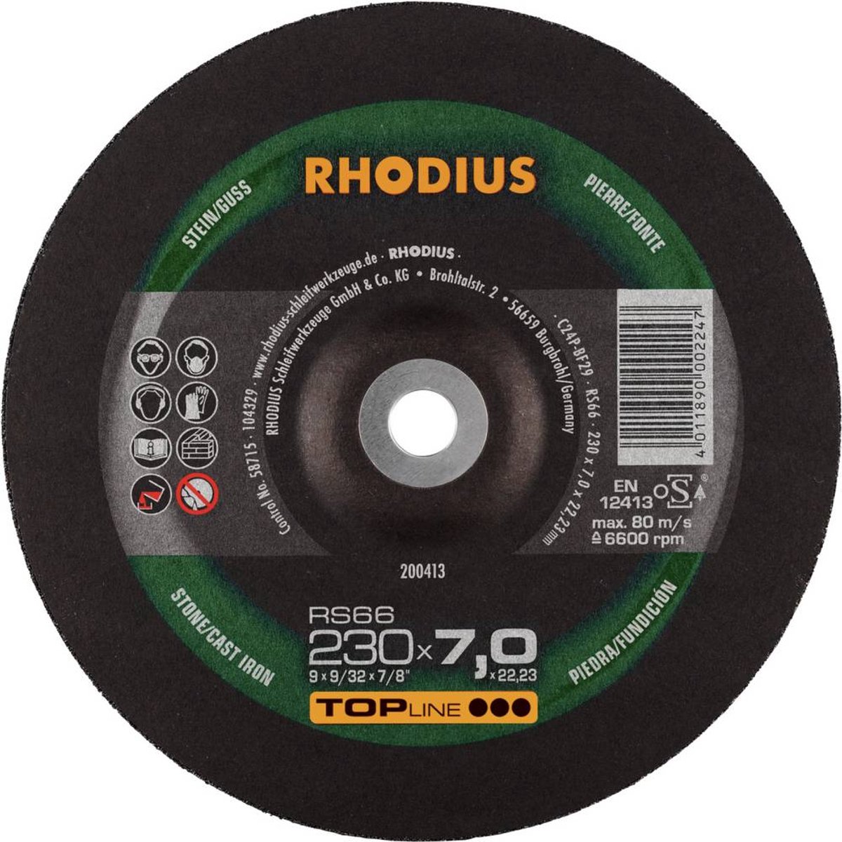 Rhodius 200413 RS66 Skrubskive 10 stk