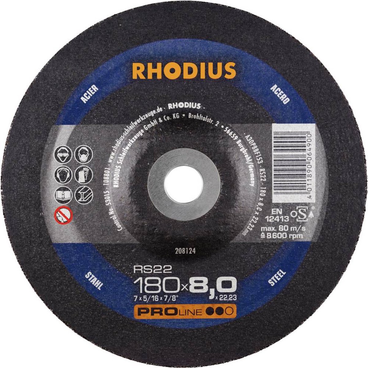 Rhodius 208124 RS22 Skrubskive 10 stk