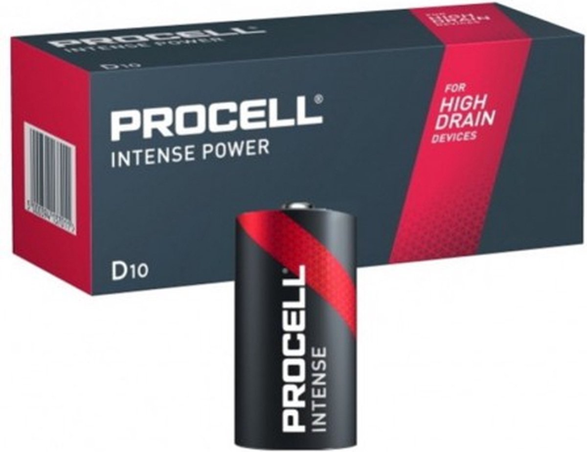 D-batteri PROCELL Procell Intense MN1300 Alkali-mangan 1.5 V 1300 mAh 10 stk