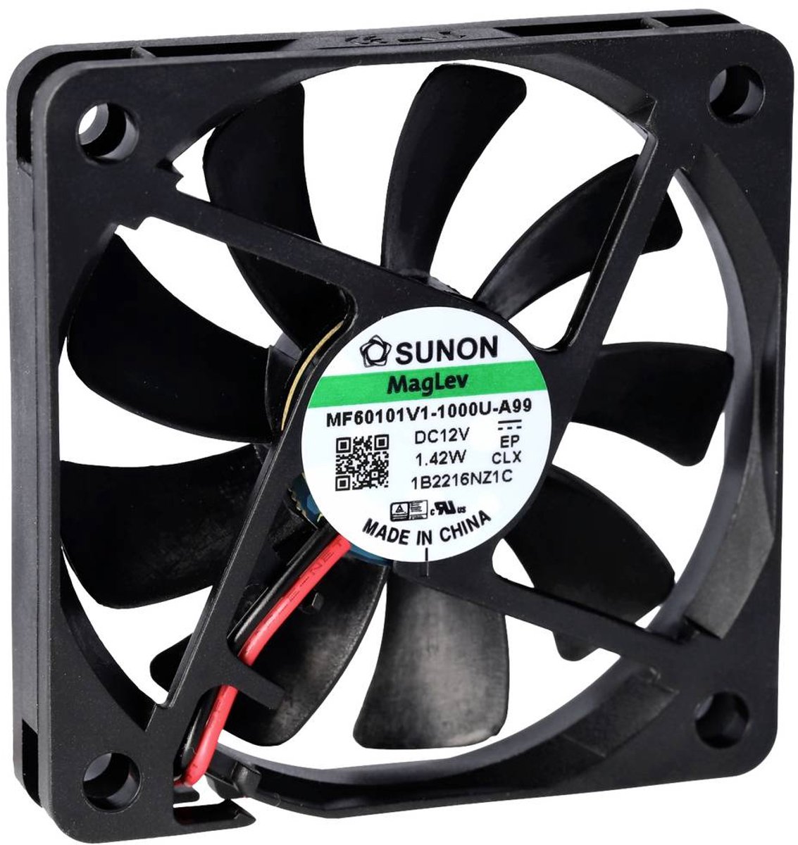 Sunon MF60101V2-1000U-A99 Aksial ventilator 12 V/DC 24.29 m³/h (L x B x H) 10 x 60 x 60 mm