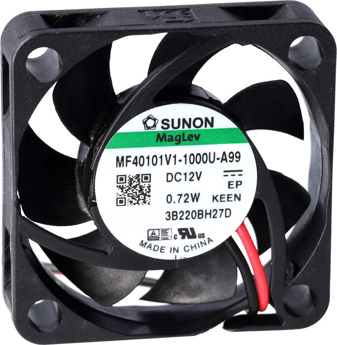Sunon EF40101B1-1000U-A99 Aksial ventilator 12 V/DC 13.58 m³/h (L x B x H) 10 x 40 x 40 mm