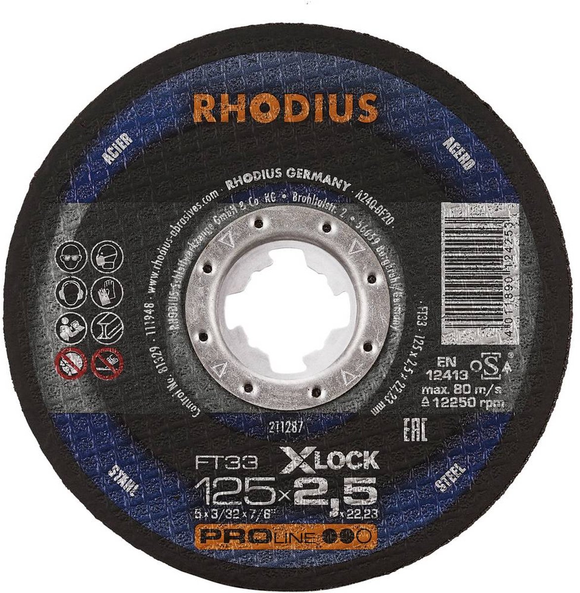 Rhodius FT33 X-LOCK 211287 Skæreskiver-sæt 25 stk