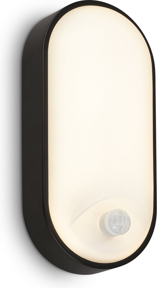 Briloner RUCH 3830015 Vægbelysning med bevægelsessensor LED EEK: F (A - G) 12 W LED (RGB) Sort