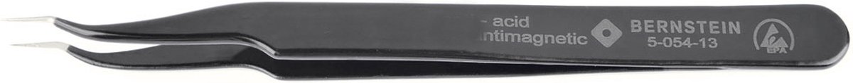 BERNSTEIN Tools for Electronics 5-054-13 SMD-pincet 7abb SA-ESD Seglspids bøjet, super-spids 120 mm