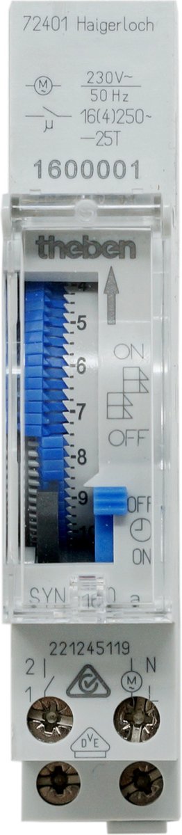 Theben SYN 160 a Timer til DIN-skinne analog 230 V/AC