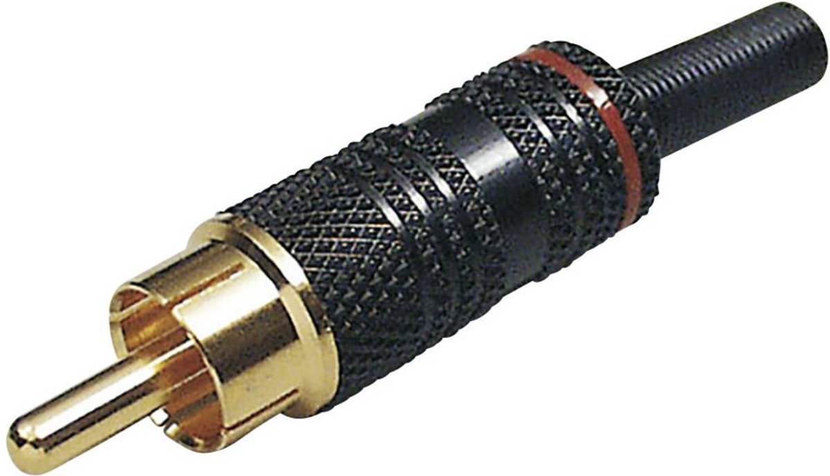 BKL Electronic 0101013 Cinch-stik Stik, lige Poltal: 2 Hvid 1 stk