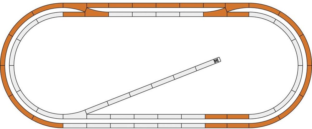 H0 Roco geoLINE (med ballast) 51250 Udvidelsessæt 1 Set