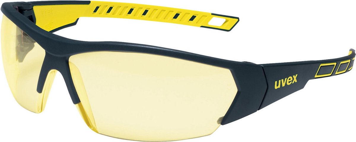 uvex i-works 9194365 Beskyttelsesbriller inkl. UV-beskyttelse Antracit, Gul