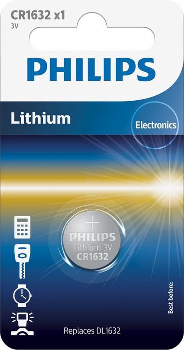 Philips Knapcellebatteri CR 1632 3 V 1 stk Lithium Minicells