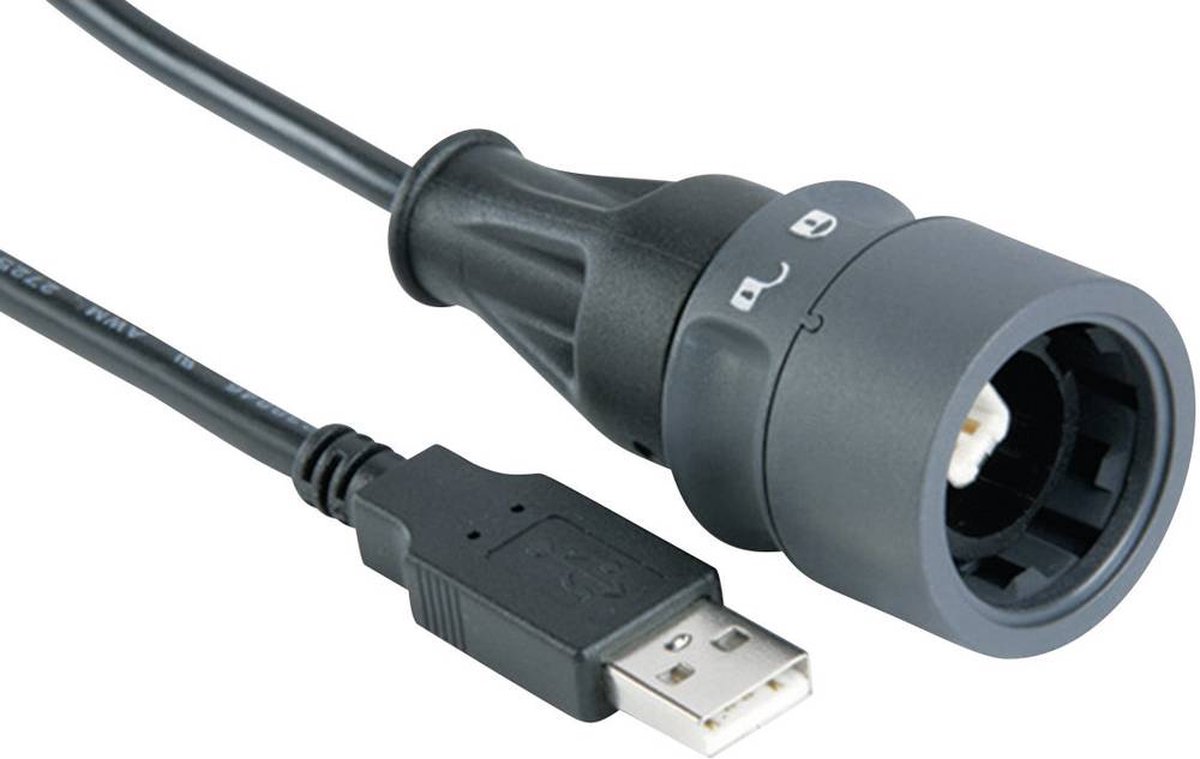USB-stik Stik PXP6040/B/2M00 Type B (låseanordning) på type A. PXP6040/B/2M00 Bulgin Indhold: 1 stk