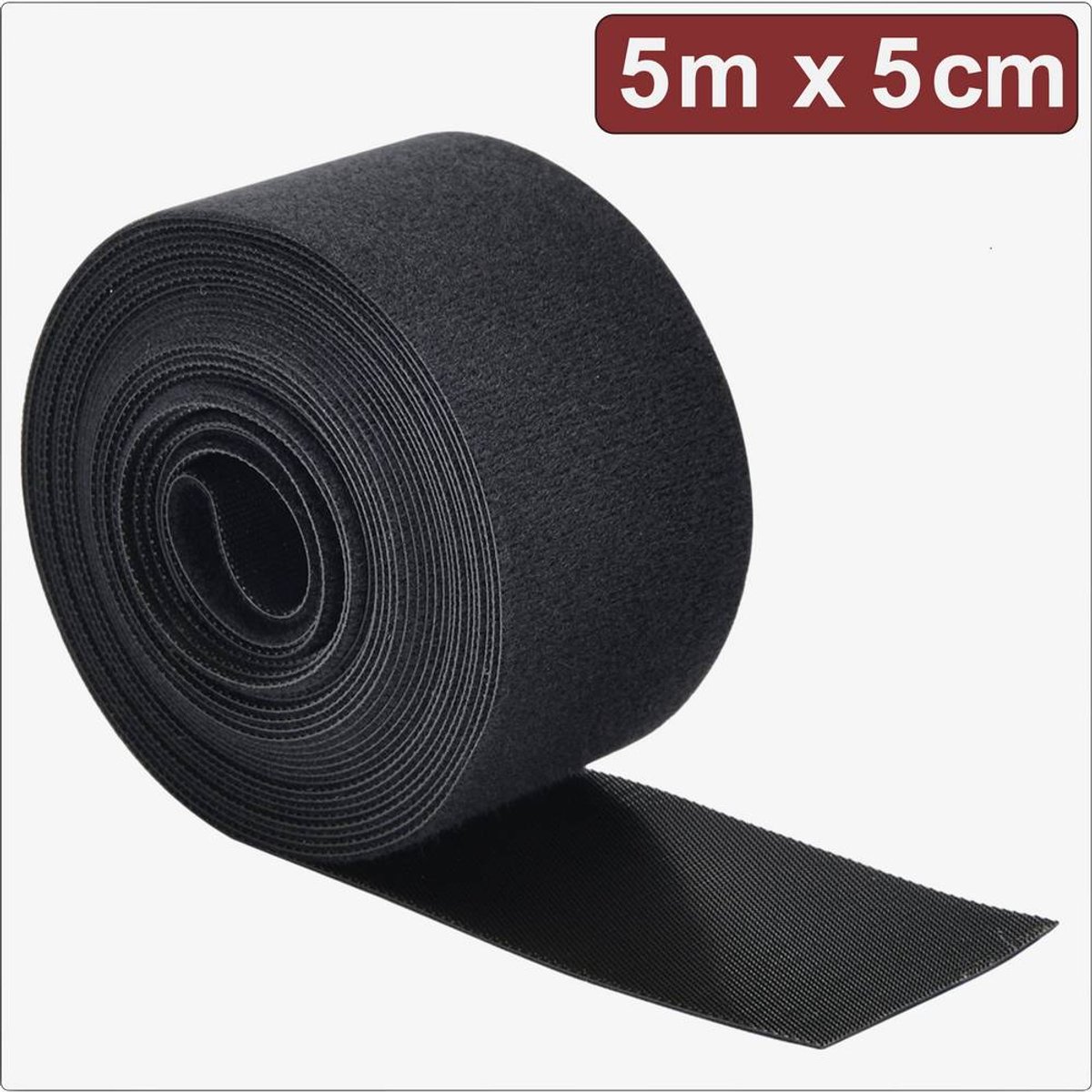 Quadrios 24CA310 Burrebånd til samling Burrebånd statisk loop del (L x B) 5 m x 5 cm Sort 5 m