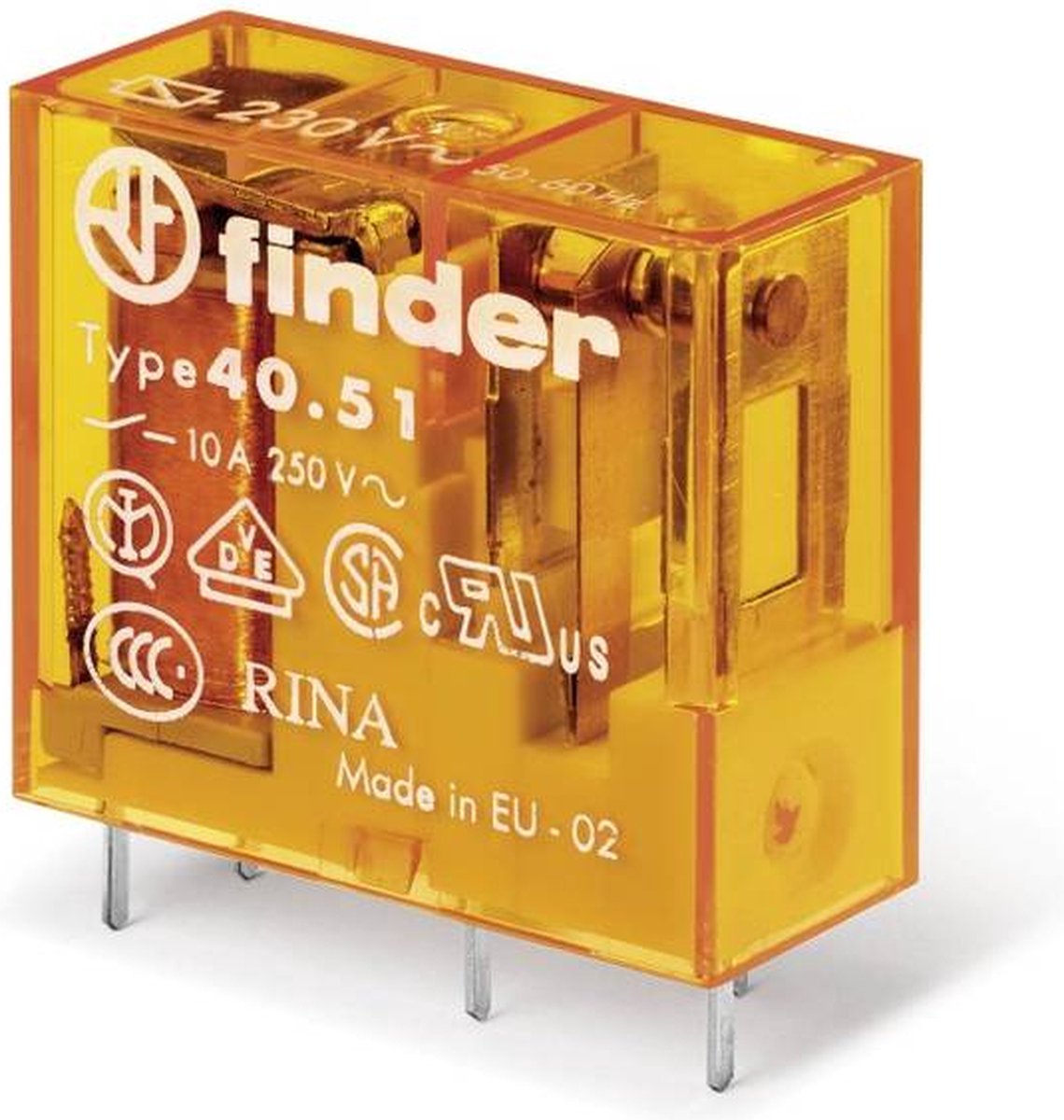 Finder 40.51.8.230.0000 Printrelæ 230 V/AC 12 A 1 x skiftekontakt 1 stk