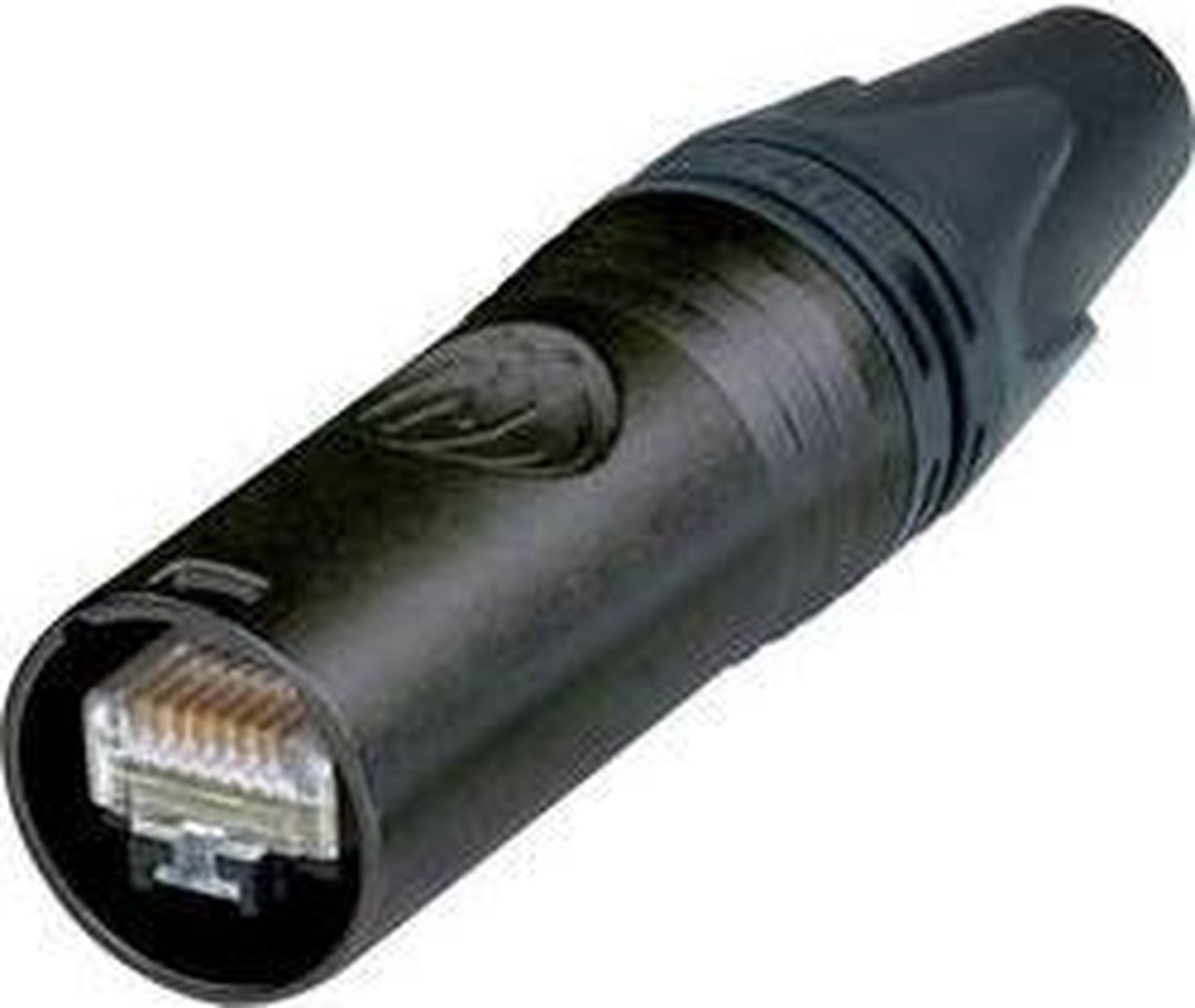 Neutrik NE8MX6-B RJ45 CAT6 A-stik etherCON NE8MX6-B Stik, lige Poler: 8P8C Pol-tal (RJ) 8P8C Sort 1 stk