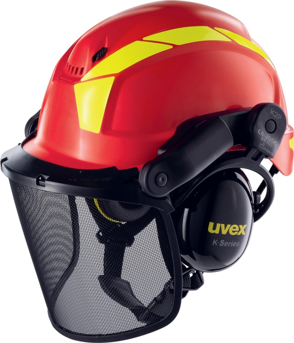 uvex 9772 9774238 Skovbrugsbeskyttelseshjelm Rød