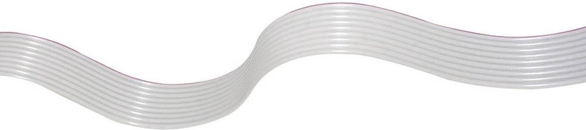 econ connect 28AWG8GR Fladkabler Rastermål: 1.27 mm 8 x 0.08 mm² Grå 30.50 m