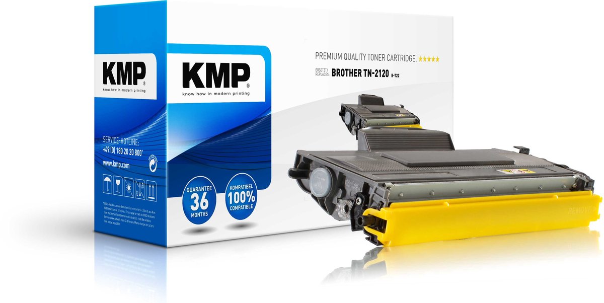 KMP Tonere erstatter Brother, Lenovo TN-2120, TN2120 Kompatibel Sort 5000 Sider B-T22 1253,5000
