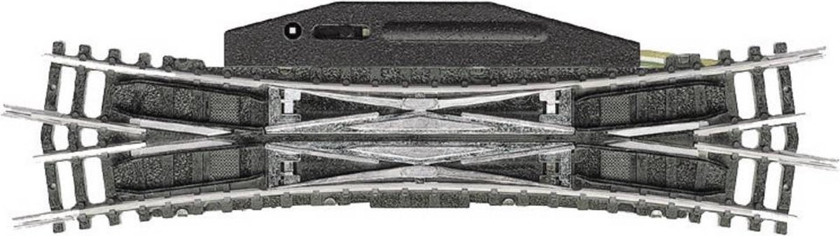 T14960 N Minitrix skinne Dobbelt krydsende sporskifte 129.8 mm 15 ° 362.6 mm