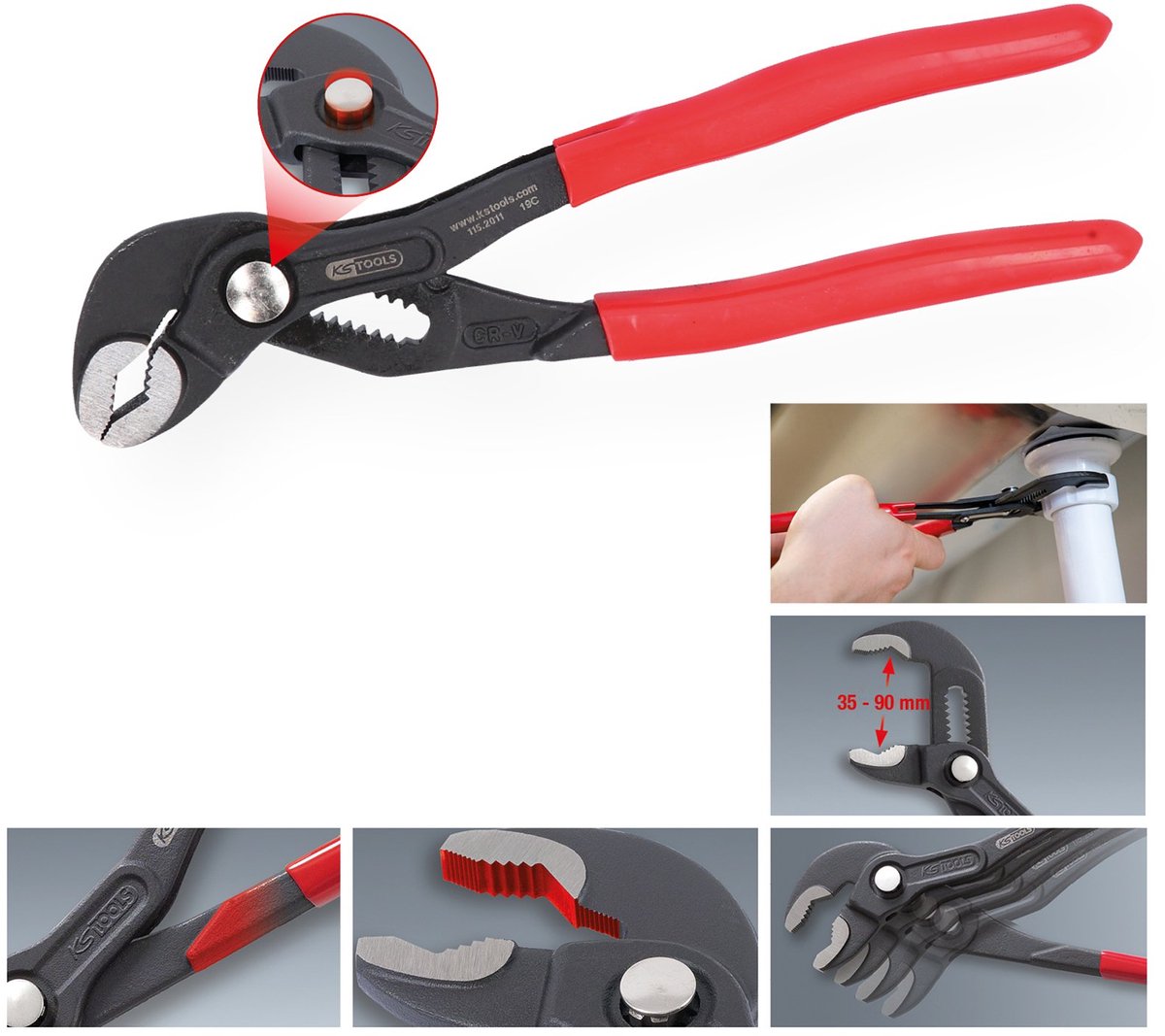KS Tools 1152011 115.2011 Vandpumpetang 175 mm