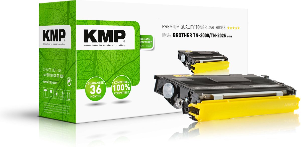 KMP Toner-kassette erstatter Brother, Lenovo TN-2000, TN2000 Kompatibel Sort 5000 Sider B-T16