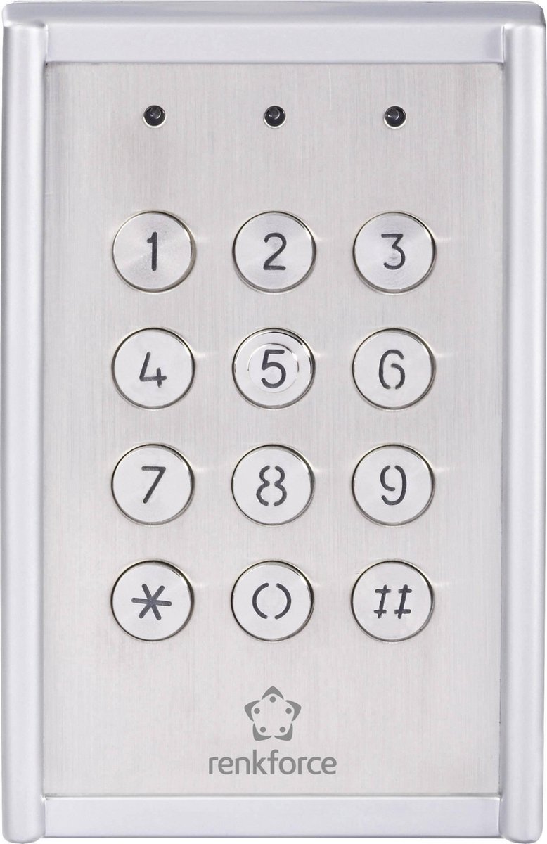 Renkforce 751624 Kodelås Overflademonteret IP65 med belyst tastatur