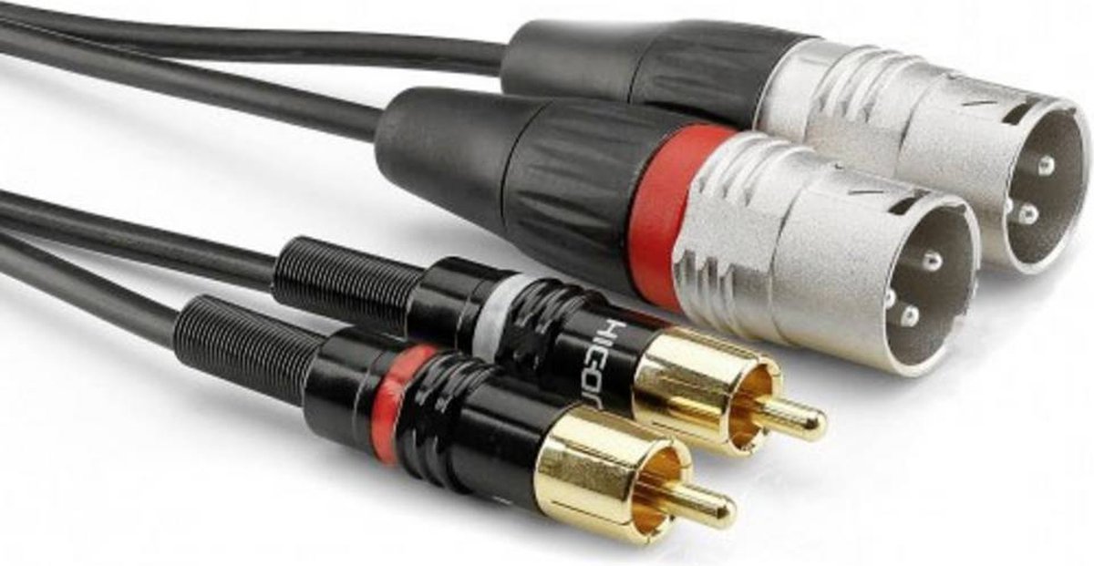Sommer Cable HBP-M2C2-0150 Audio Adapterkabel [2x Cinch-stik - 2x XLR-stik 3-polet] 1.50 m Sort
