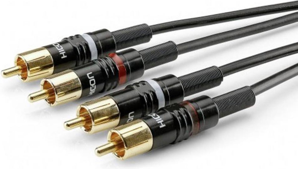 Sommer Cable HBP-C2-0600 Jack / Phono Audio Tilslutningskabel [2x Cinch-stik - 2x Cinch-stik] 6.00 m Sort