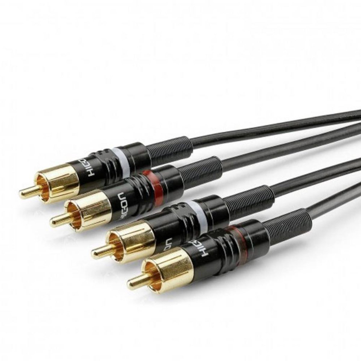 Sommer Cable HBP-C2-0300 Jack / Phono Audio Tilslutningskabel [2x Cinch-stik - 2x Cinch-stik] 3.00 m Sort