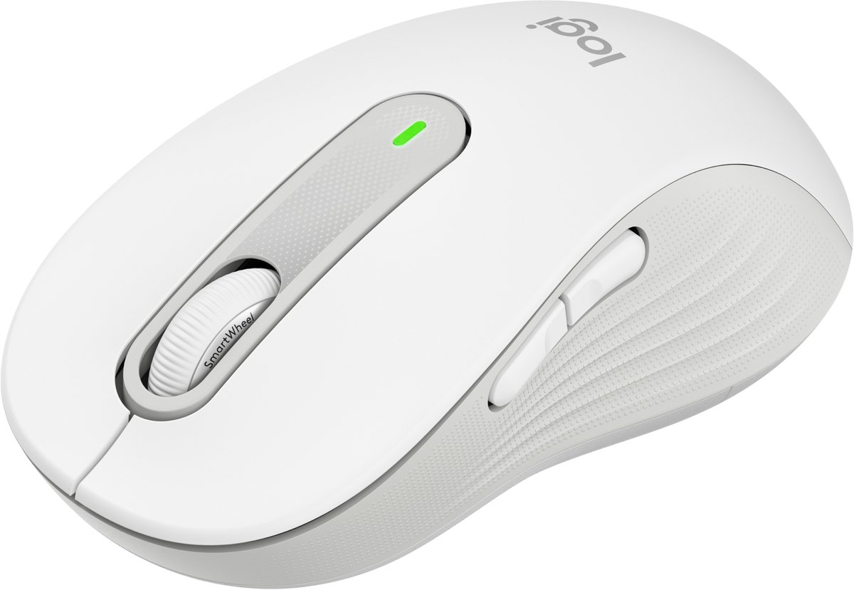 Logitech Signature M650 L WLAN-mus Trådløs, Bluetooth® Størrelse: L Optisk Hvid 5 Knapper 4000 dpi