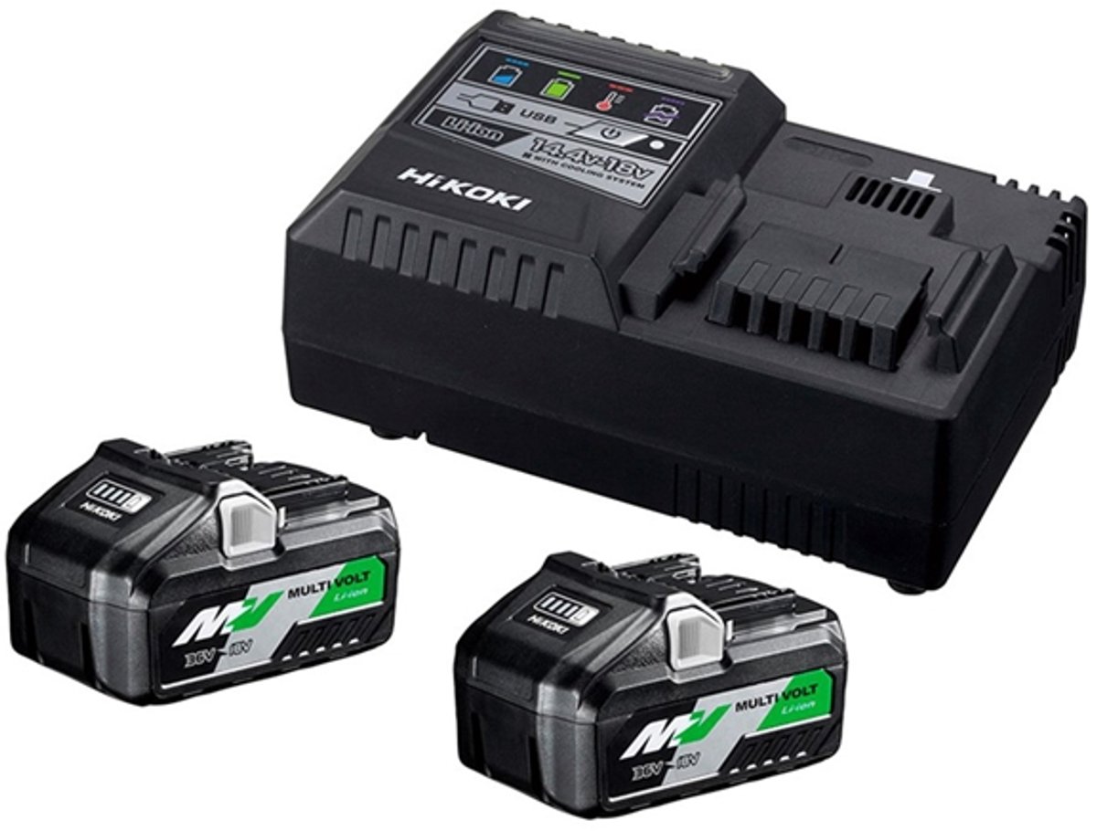 HiKOKI UC18YSL3WJZ Værktøjsbatteri og oplader 18 V, 36 V 4 Ah, 8 Ah
