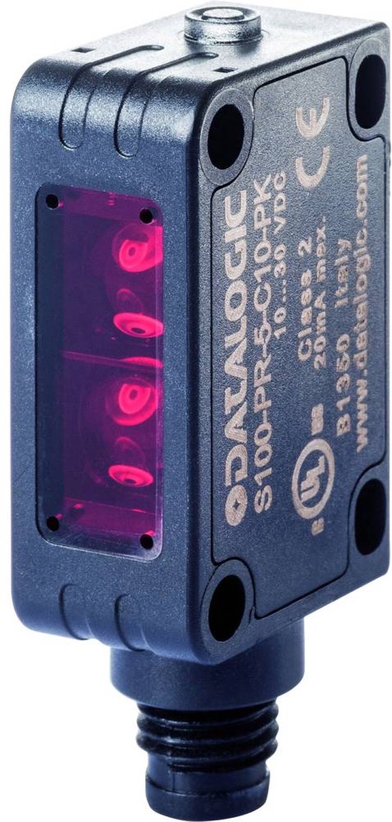 Datalogic Refleksions-lyssensor S100-PR-2-M00-PH 950811130 Lystænding, Mørk-koblende, Baggrundsundertrykkelse, Teach-in 1 stk