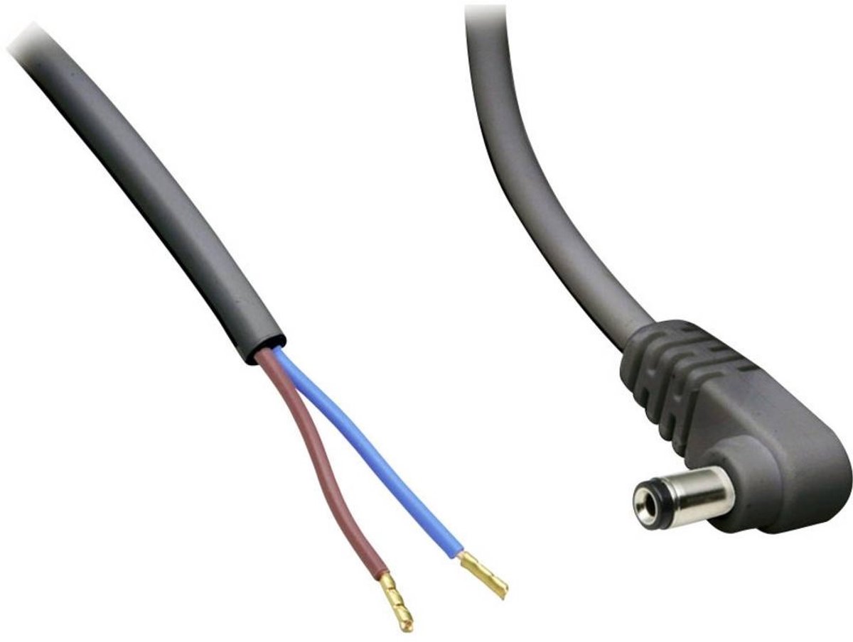 BKL Electronic Lavvoltstilslutningskabel Lavspændingsstik - åben ende 5.50 mm 2.10 mm 1.00 m 1 stk