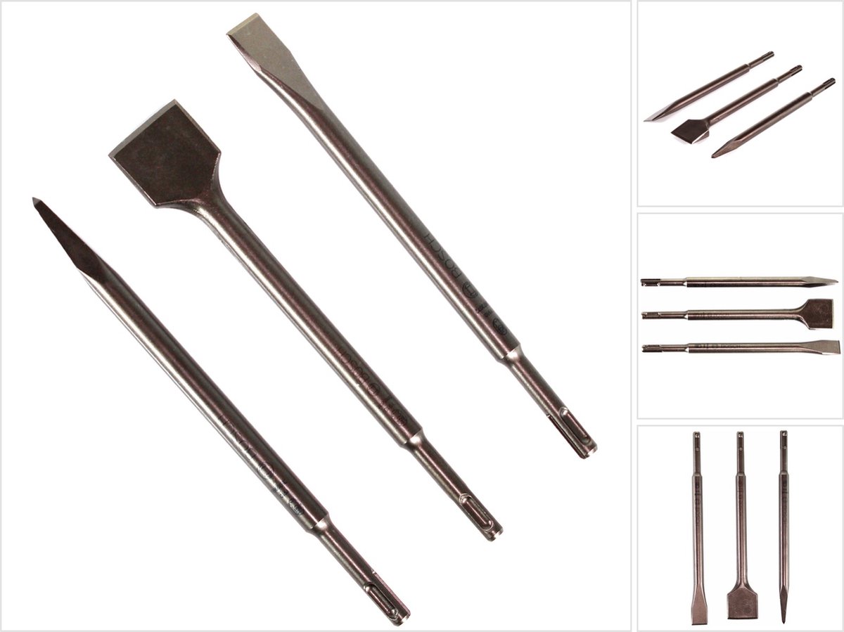 Bosch Accessories 2607019457 Promoline Mejsel-sæt 3 dele 40 mm Samlet længde 250 mm SDS-Plus 1 Set