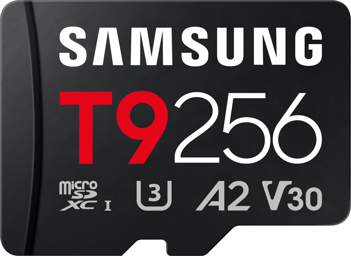 Samsung T9 MicroSDXC-kort Retail 256 GB UHS-I U3, A2 Application Performance Class, Class 10, v30 Video Speed Class