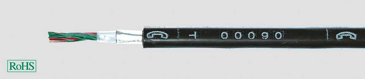 HELU 34104 Telekommunikationsledning A-2Y(L)2Y 40 x 0.6 mm² + 40 x 0.6 mm² Sort 100 m