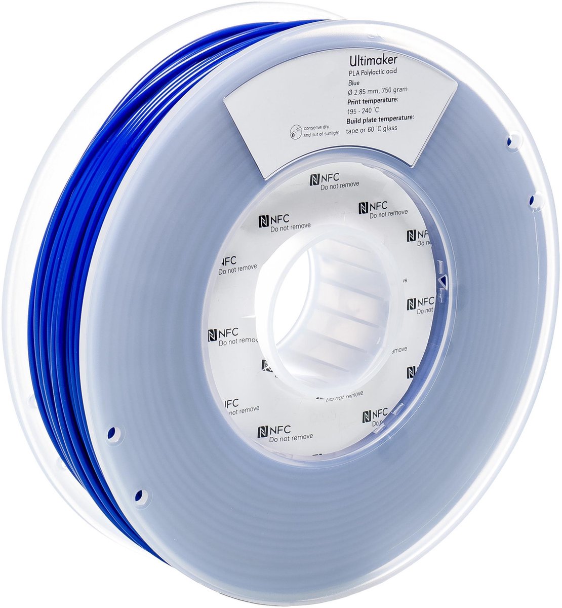 UltiMaker PLA - M0751 Blue 750 - 211399 Filament PLA-plast 2.85 mm 750 g Blå 1 stk