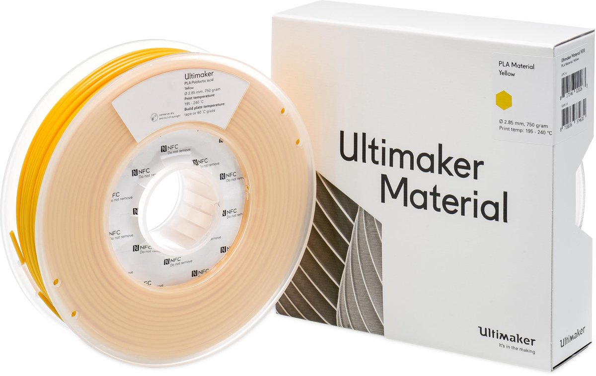 UltiMaker PLA - M0751 Yellow 750 - 211399 Filament PLA-plast 2.85 mm 750 g Gul 1 stk